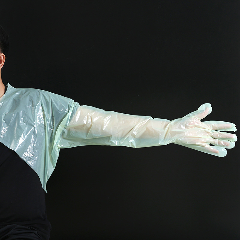 Wholesale disposable animal neck and shoulder gloves for farmland animal use, used for animal delivery and inspection, suitable for pig, cow, and sheep breeding, neck and shoulder gloves