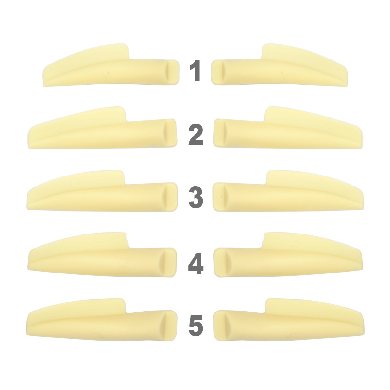 5对刀形土黄色硅胶垫 烫睫毛硅胶垫片 睫毛烫辅助器烫睫毛工具配