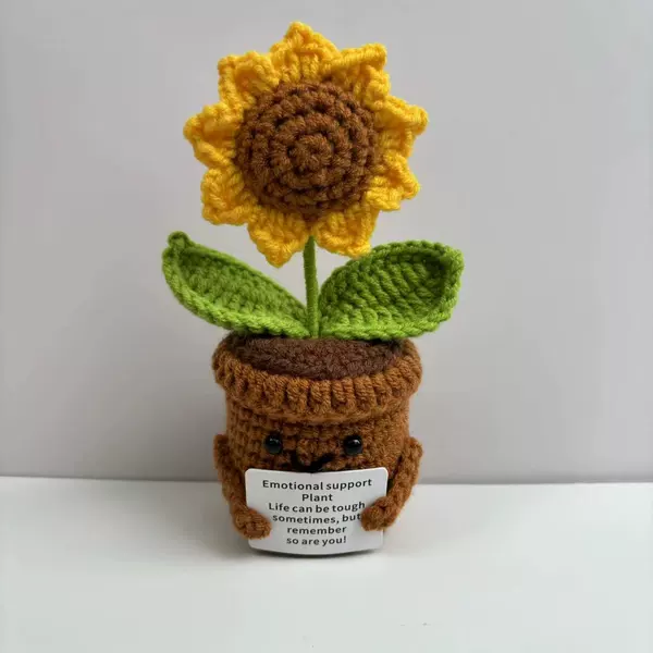 Large sunflower pot with flange 14cm
