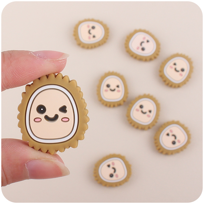 Bebé suministros de dibujos animados silicona Durian DIY bebé molar pezón cadena mordedor pulsera juguete Accesorios