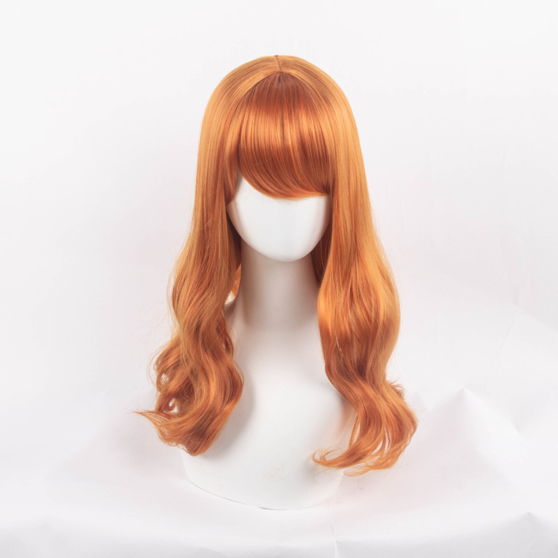Scooby Doo dog Cosplay Daphne wig headgear with bangs curly hair factory wig wholesale Scooby Doo dog Cosplay Daphne wig headgear with bangs curly hair factory wig wholesale