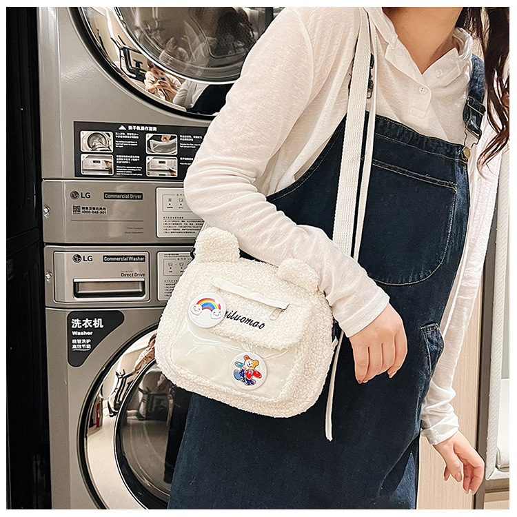 2022 Autumn and winter Edition Japanese cute plush bear bag, new Instagram cartoon student crossbody bag and single-shoulder bag undefined
