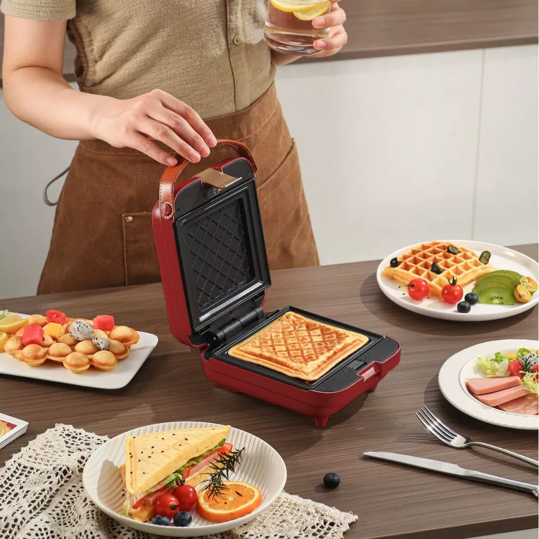 Waffle Maker Home Red Wasteflat