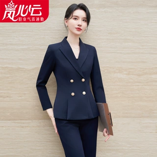 高端职业西装套装女秋季新款案场客服工装美容院前台售楼部工作服