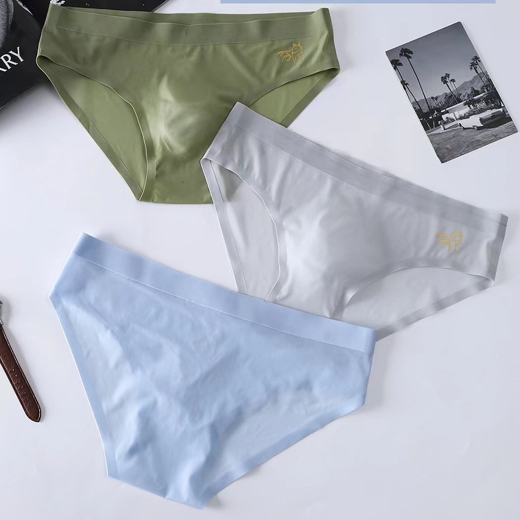 Ultra-Thin Ice Silk Sexy Men's Briefs, New Foreign Trade Model 5Du Convex Mold Pants, Seamless Quick-Drying Men's Underwear