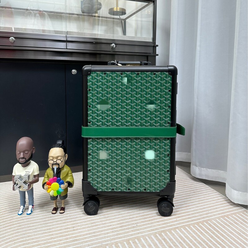 Dog Tooth Retro Style Hard Case 20inch Luggage Trolley Case with Diamond Pattern Aluminum Frame 24inch Luggage Trolley Case Carry-On Suitcase