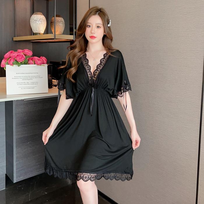 Camisón de verano chica manga corta encaje modal Dulce Tentación sexy Pure Desire style Home wear dress