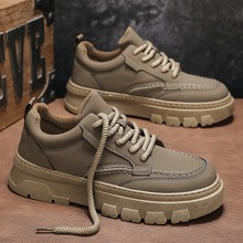 2024英伦风工装马丁男鞋秋季新款休闲运动鞋男士低帮皮面潮鞋跨境
