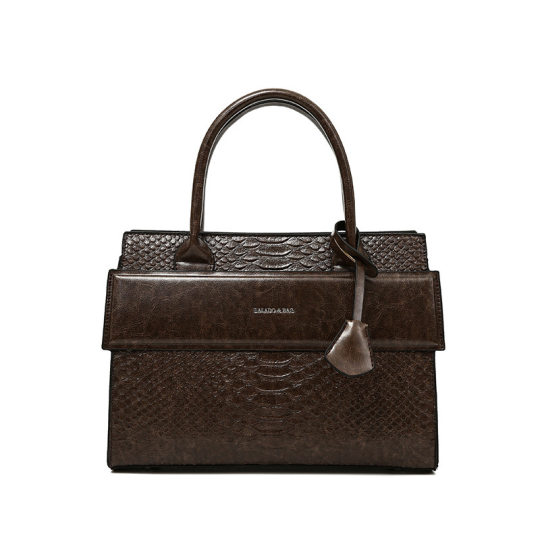 Cross-border Women's Bag 2024 New Urban Simple Crocodile Shoulder Handbag Foreign Trade Embossed Portable Crossbody Bag