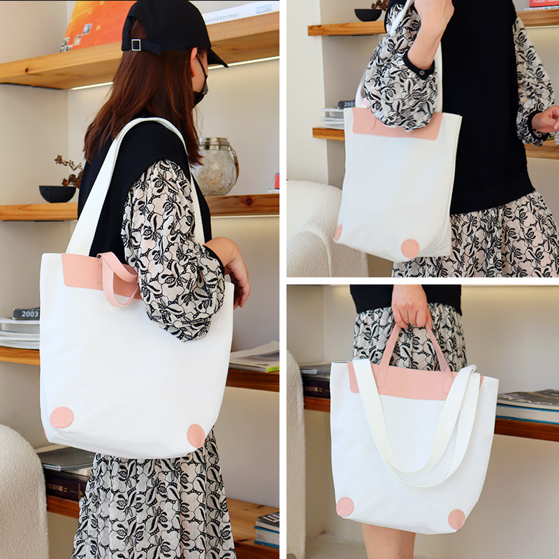 Manufacturer wholesale blank portable canvas bag advertising shopping cotton bag printed portable canvas bag