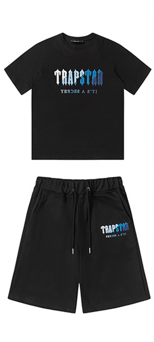 Trapstar Rainbow degradado carta cabeza de tigre bordado con capucha suéter pantalones largos deportes casual traje forrado de lana