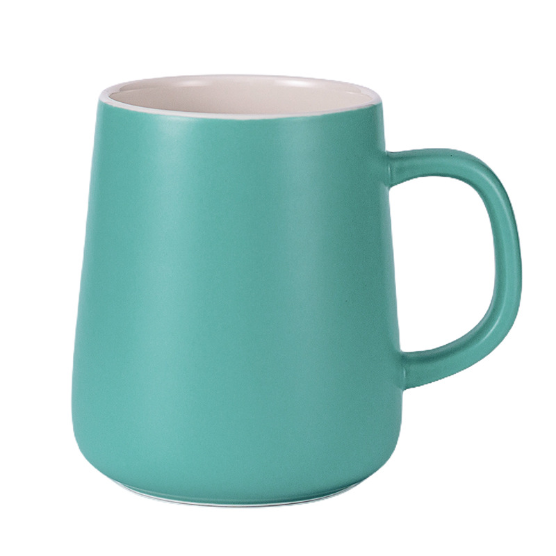 Transfronterizo de Amazon taza blanca taza de alto aspecto creativo Oficina taza de café pareja taza de agua Taza de cerámica