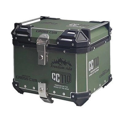 Quick Release Aluminum Alloy | Motorcycle trunk - 55l-green-cub-sticker-model