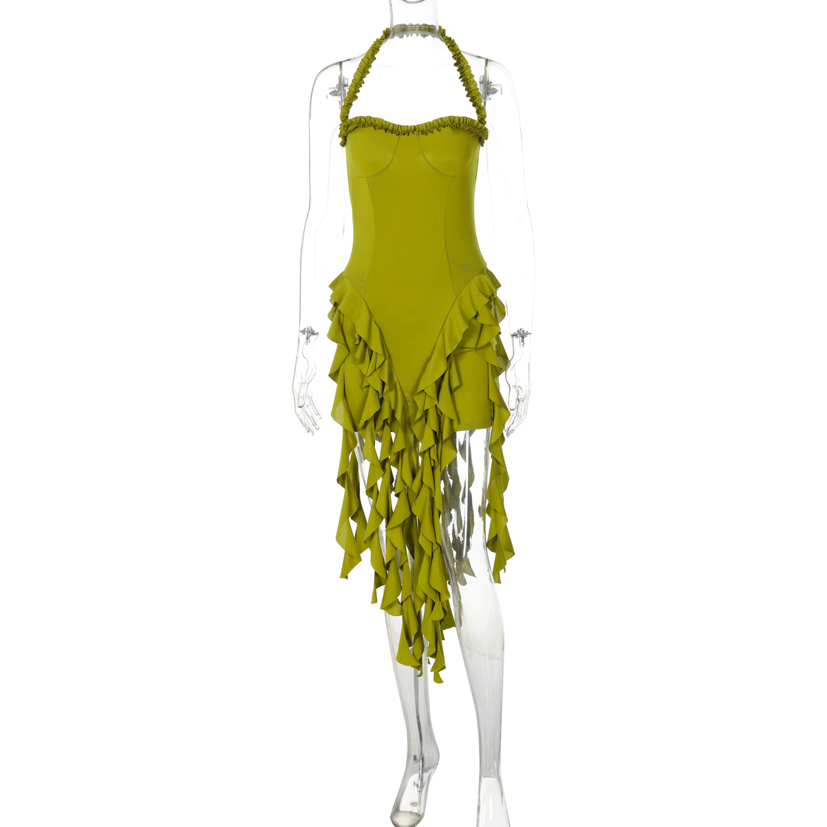 282g Weight Knee-Length Dress Length Type Sleeveless Sleeve Length Sheath Dress Dresses Type Sleeveless Sleeve Type Spandex, Polyester, Milk Fiber Fabric Type Holiday Occasion Halter Neck Neckline Slim Fit Type Solid Color Pattern Summer Season Sexy Style Backless Craft Wholesale Women's Sexy Solid Color Holiday Halter Neck Sleeveless Sheath Dress 14