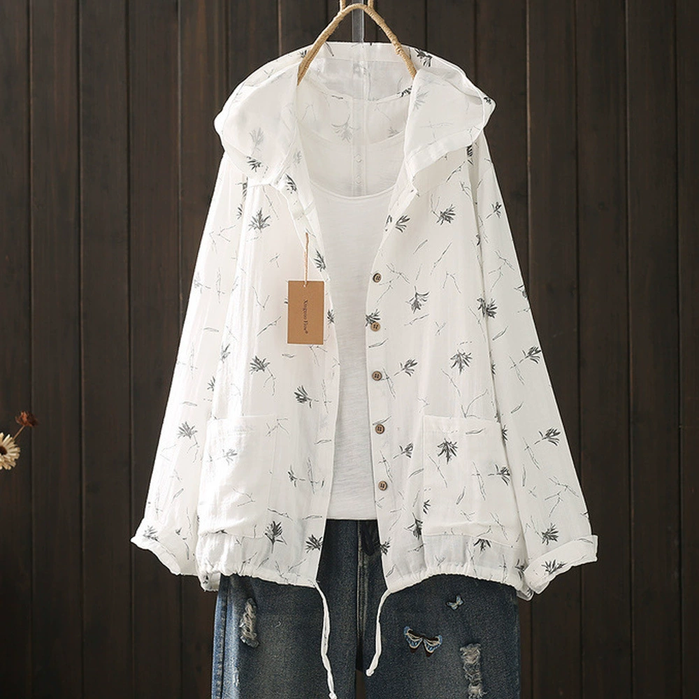 Японский литературный свитер с капюшоном свободный клетчатый топ