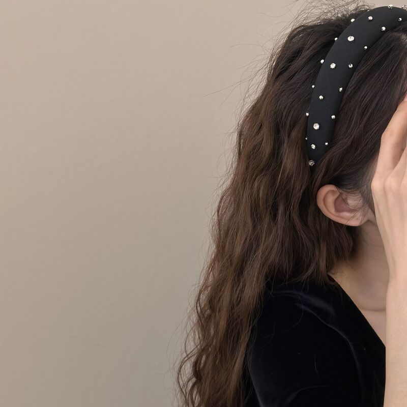 韓国の超重厚ネイルヘアバンド、顔見せ用の小さなヘアピン、シンプルな高頭頂部ヘッドバンド、気質クリップ、女性用|undefined