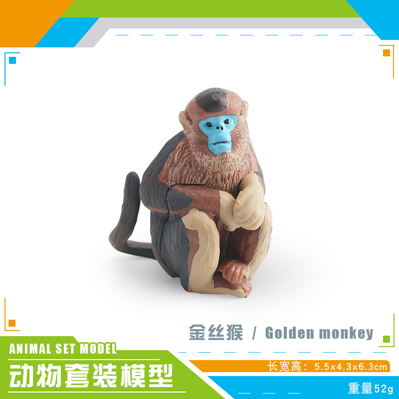 Simulación transfronteriza animal forestal modelo de orangutan puzzle orangutan chimpancé blanco mesa decoración estática