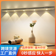 超薄智能人体感应led灯 长条磁吸自粘充电式橱柜衣柜酒柜灯条灯带