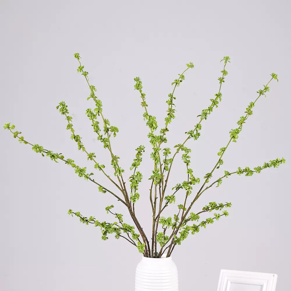 仿真植物小豆果单枝家居装饰仿真绿植厂家批发盆栽假花软装