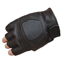 厂家直销男战术山羊皮半指手套防护耐磨机车运动手套作战纯皮手套