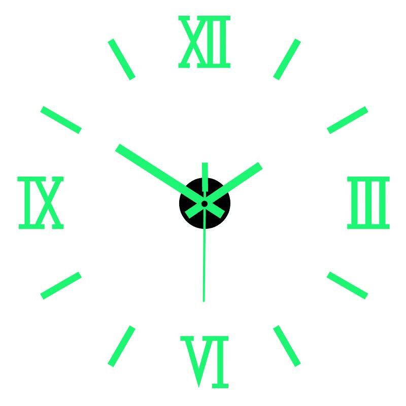 Venta caliente transfronteriza DIY reloj luminoso Reloj de pared sala de estar en casa acrílico reloj romano Reloj de pared simple reloj de pared