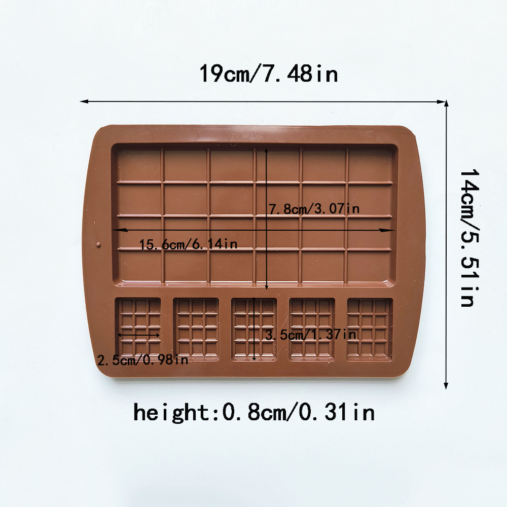 Molde de silicona tamaño waffle chocolate molde de hielo molde DIY pastel galletas dulces pudín molde de horneado 366
