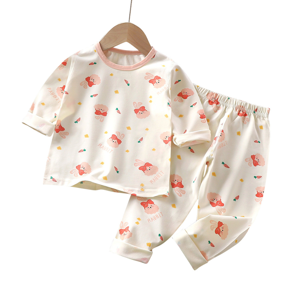 Pajamas infantiles primavera lica algodón ropa interior bebé ropa doméstica para niños niñas chaqueta de otoño pantalones de otoño ropa infantil al por mayor