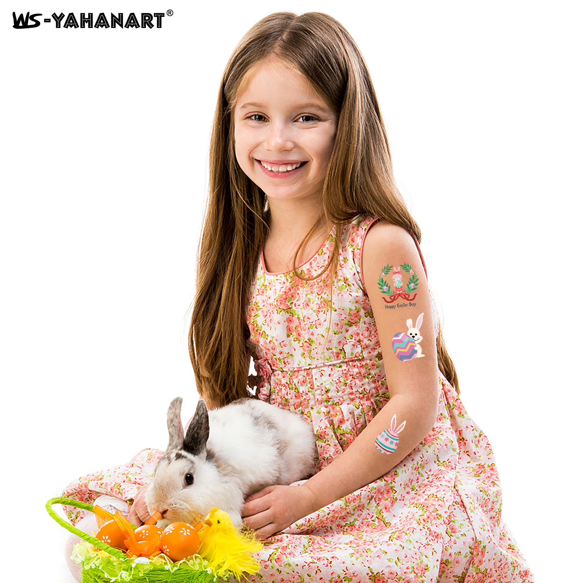 Tatuajes Temporales de Pascua para Niños Papel de Transferencia de Agua Decorativo para Pascua