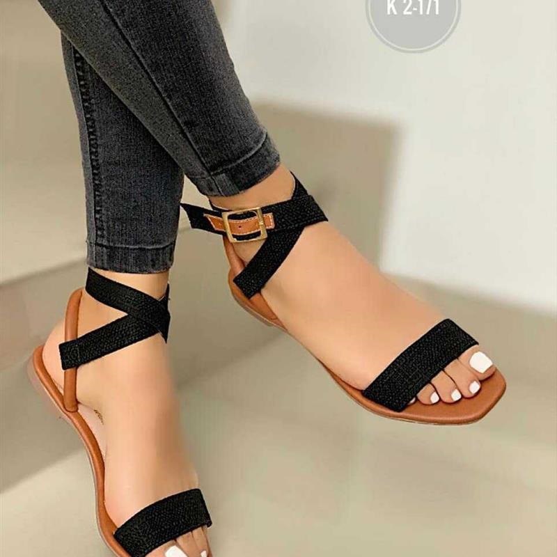 Scarpe estive grandi, sandali con tacco piatto da donna, taglia 43_voghion.com