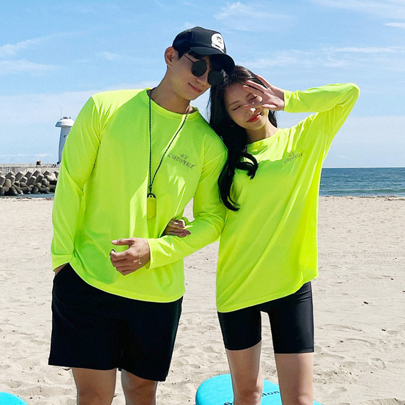 Wetsuit Men's Long-Sleeved Sun Protection Quick-Drying Conservative Swimsuit Female Couple Suit Jellyfish Suit Surfing Snorkeling Hot Spring Suit