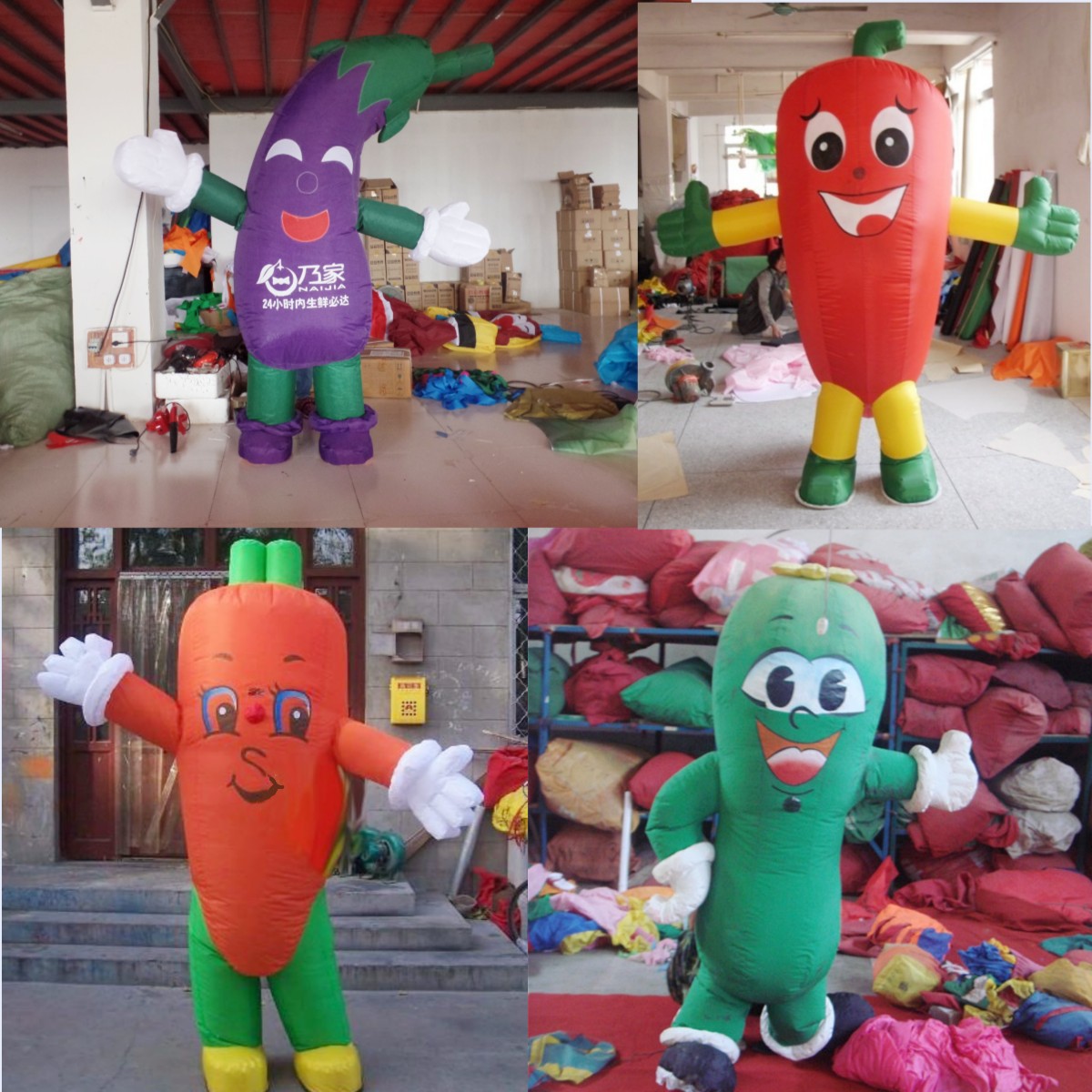 蔬菜水果气模辣椒玉米南瓜草莓苹果橙子芒果茄子菠萝气模充气蔬果