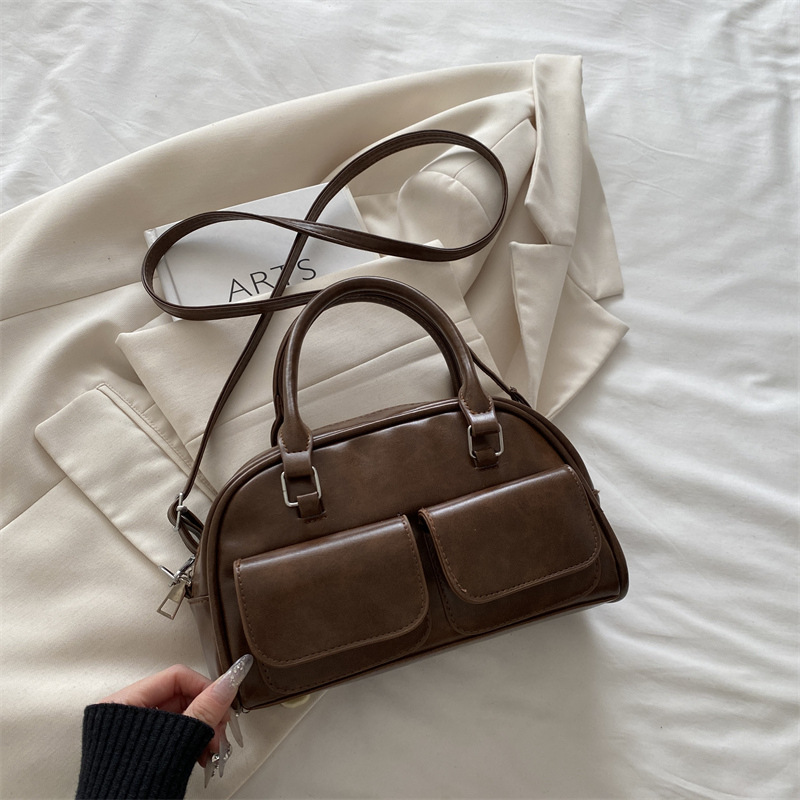 Damen Bowling Handtasche Im Boston Style Schultertasche_voghion.com