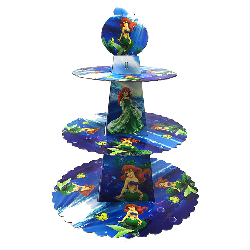 Birthday Mermaid Paper Party Tableware display picture 1