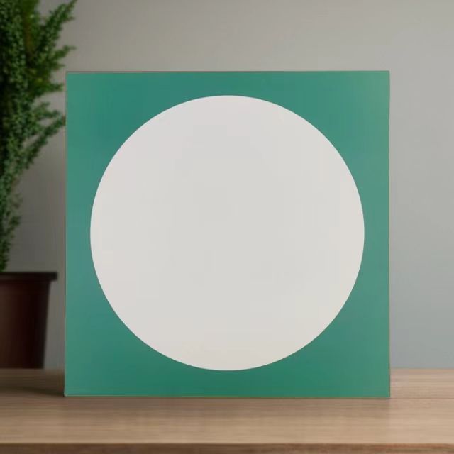 Pintura circular china exterior dibujo en blanco pintura circular caligrafía artesanal marco de pintura de color papel tinta