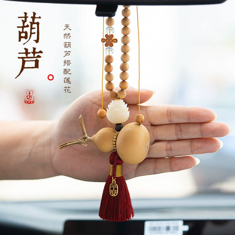 Натуральные настоящие тыквы автомобильные подвески креативные высококачественные чистые ручные украшения ручной работы 2024 Автомобильные подвесные подвески