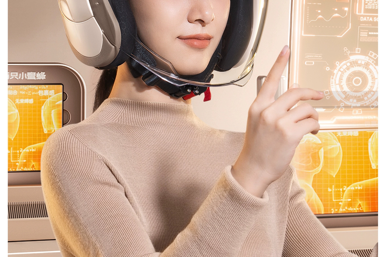 Two Little Bees 3C Certified Electric Motorcycle Helmets Winter 3/4 Helmet Safety Helmet Corporate Purchasing Gifts