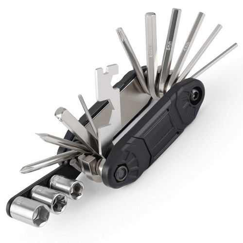 Bicycle Repair Tool Set 16-in-1, Hex Key Set, Torx Bit Set, Mountain Bike Repair and Maintenance Accessories
