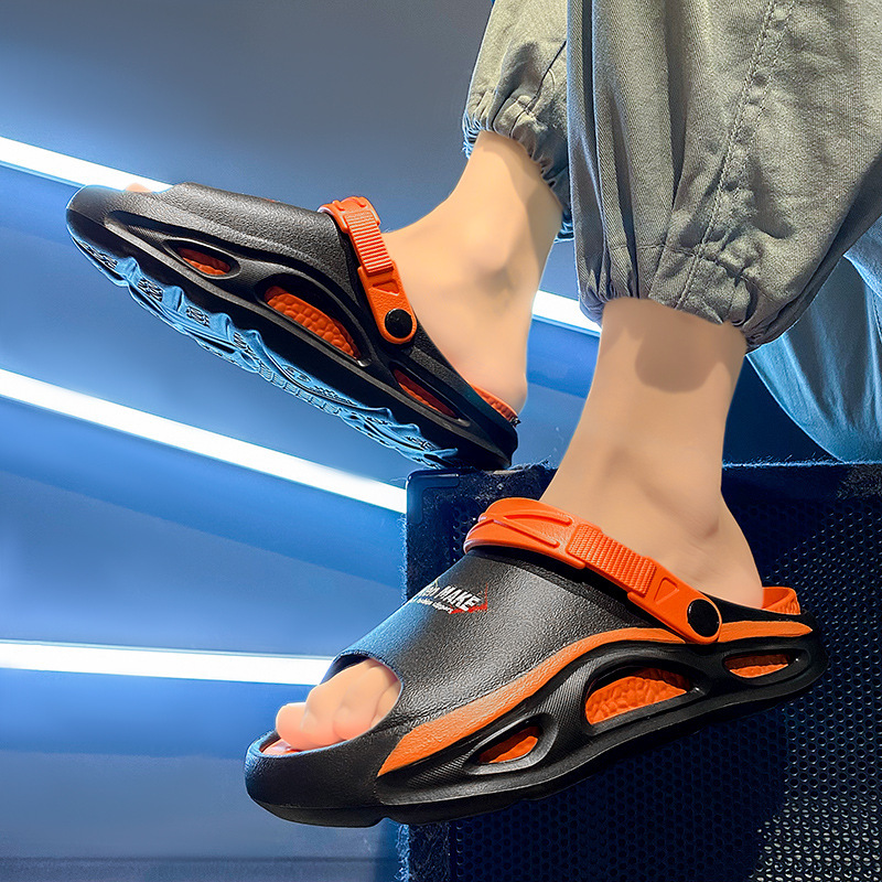 2024 nuevas sandalias para hombres de verano F antideslizante y transpirable conducir para trabajar dos usos para pisar la mierda sensación deportiva de trapeador de playa