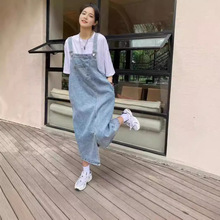 牛仔背带裙女设计感小众气质吊带裙2025春秋季宽松显瘦休闲连衣裙