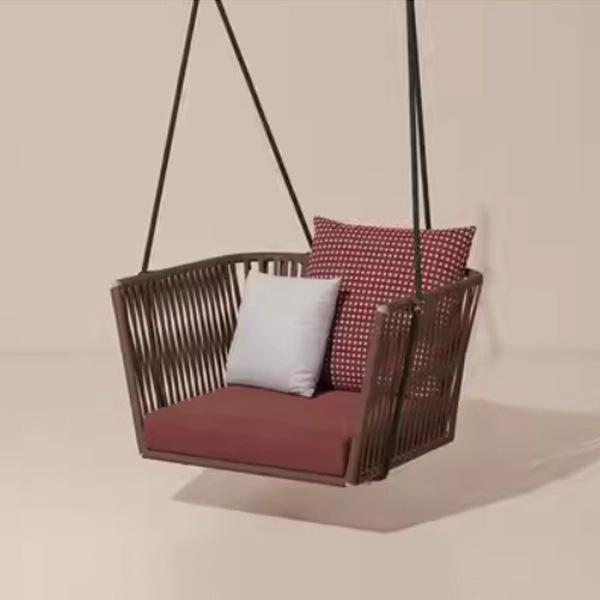 Silla columbrante al aire libre impermeable y protegida contra el sol patio sombra nórdica al aire libre balcón interior silla mecedora muebles residenciales