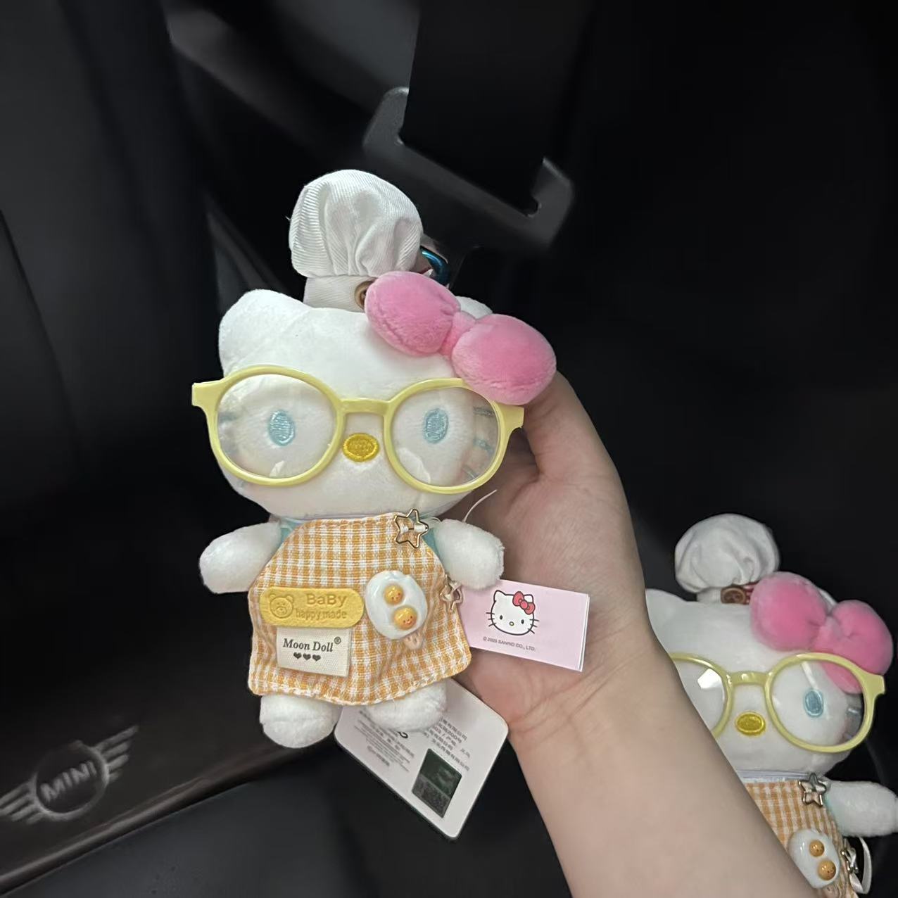 Genuino clásico KT Hello Kitty mochila bolso colgante dibujos animados lindo hellokitty llavero muñeca de felpa mujer