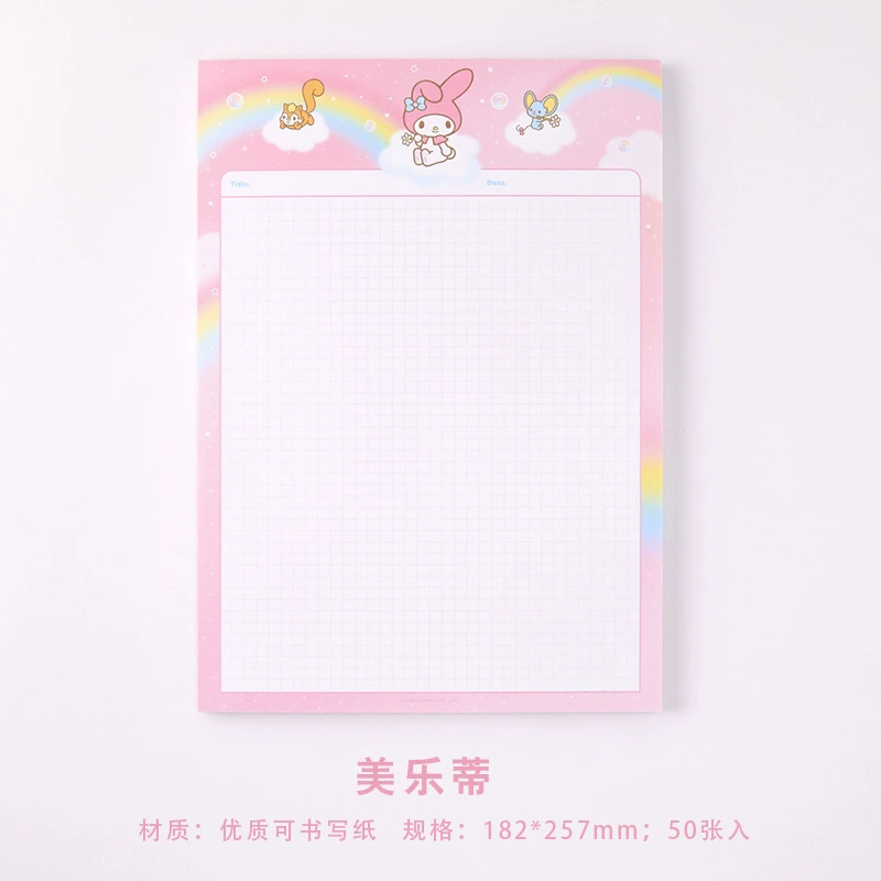 Новый блокнот Sanrio B5 для учебы, с яркими обложками и страницами для заметок