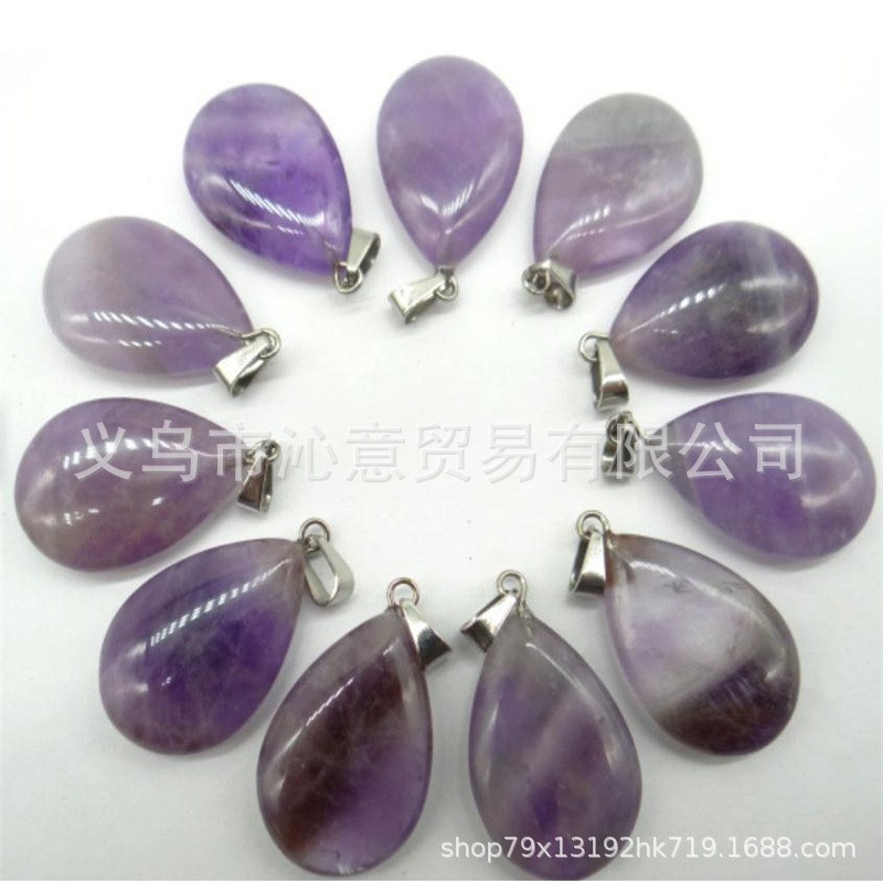 Transfronteriza AliExpress Venta caliente natural cristal ágata gema cristal plano colgante collar pendientes accesorios de la joyería