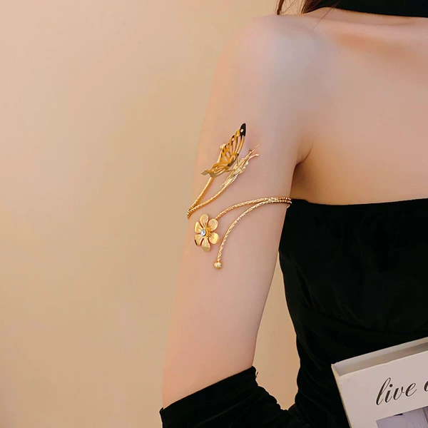 21#Bracelet-Golden-Butterfly Flower