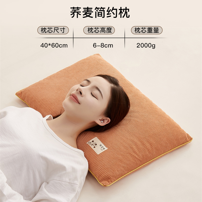 ZX Buckwheat Simple Pillow-Light Orange LEKE40*60