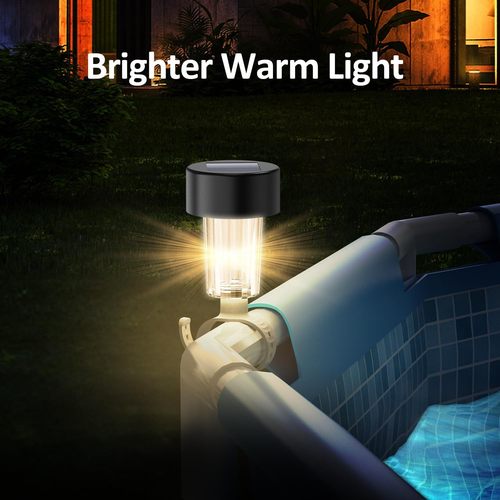 Solar LED Pool Lights suitable for ground pool railing decoration, waterproof LED pool accessories, night lights