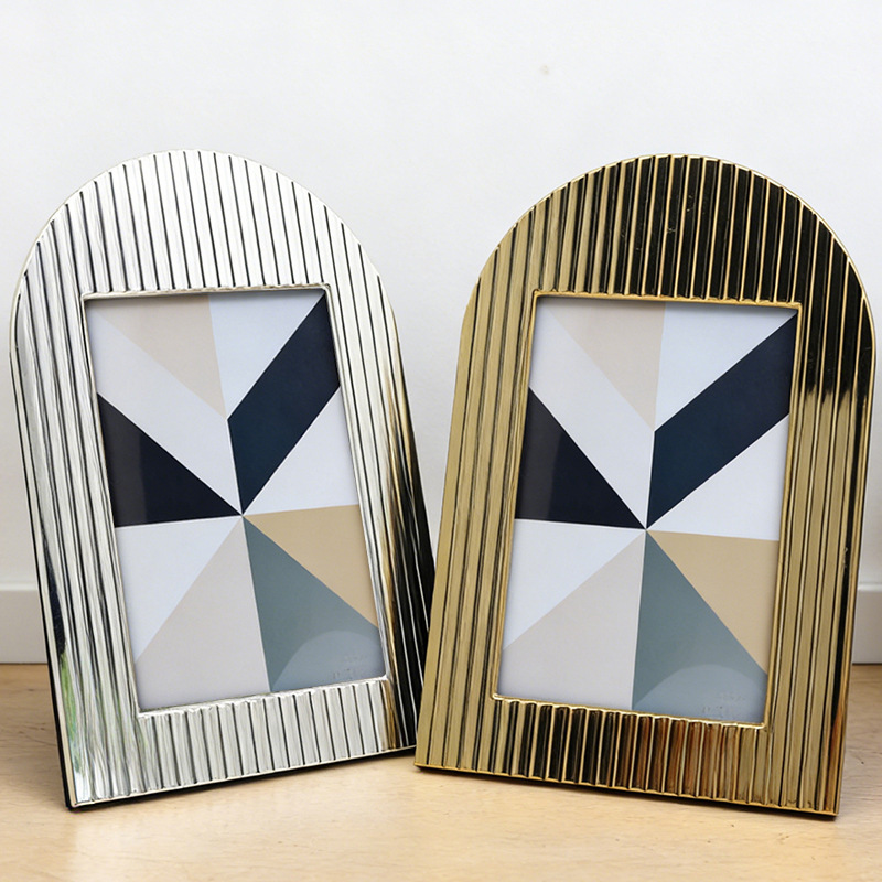 Metal Photo Frame European-Style Golden Iron Art Picture Frame 67inch Three-Dimensional Striped Photo Frame Tabletop Photo Frame Cross-Border Wholesale Metal Photo Frame European-Style Golden Iron Art Picture Frame 67inch Three-Dimensional Striped Photo Frame Tabletop Photo Frame Cross-Border Wholesale