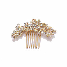 韩版简约新娘带齿镶钻发梳 插梳刘海梳甜美百搭成人合金头饰发饰