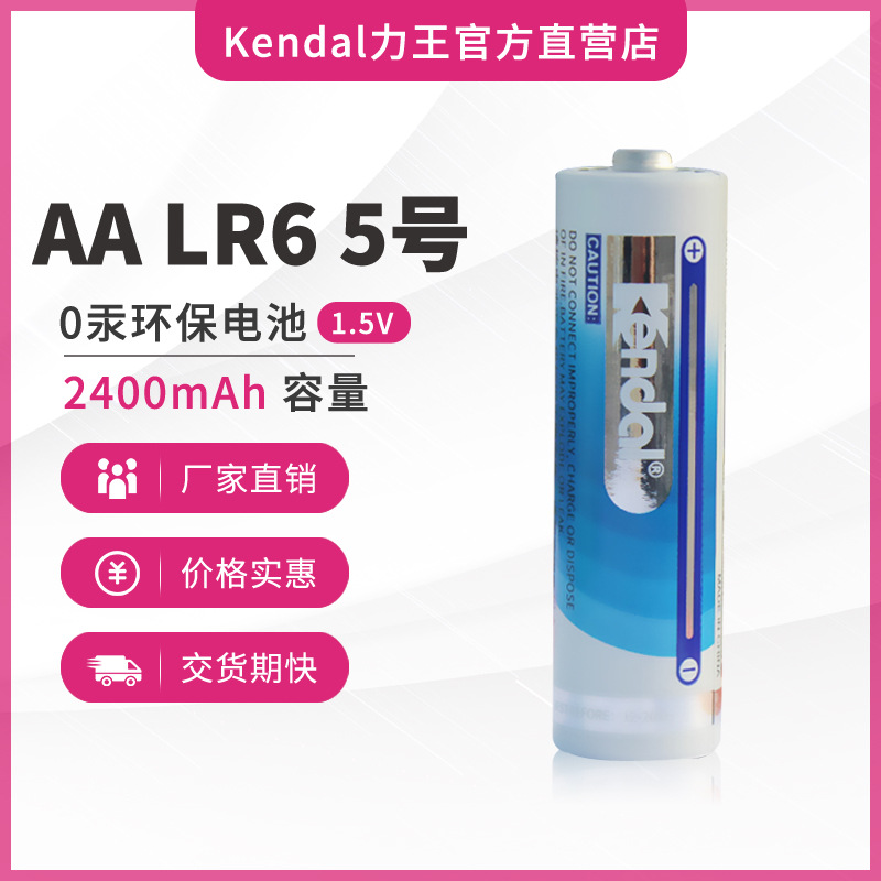 Kendal力王5号碱性干电池1.5V AA LR6玩具血压计雷柏无线鼠标专用