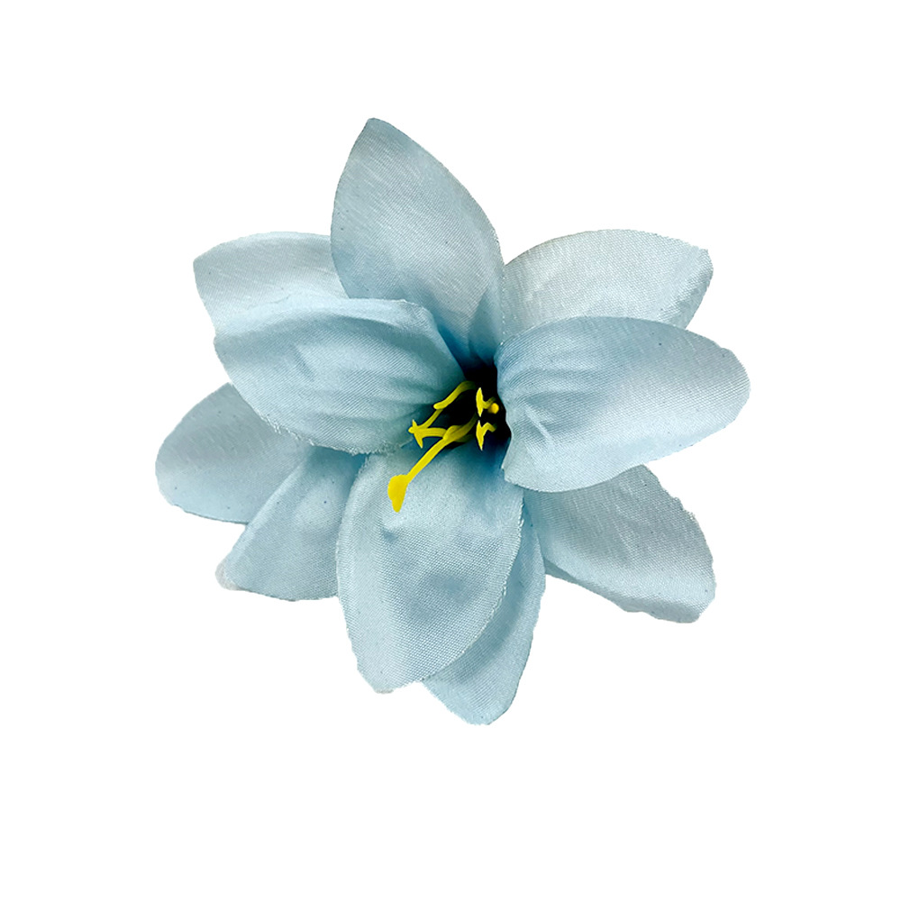 Flor de lirio doble pequeña flor al por mayor hecha a mano DIY tocado material flor pinza flor falsa caja de regalo accesorios de regalo